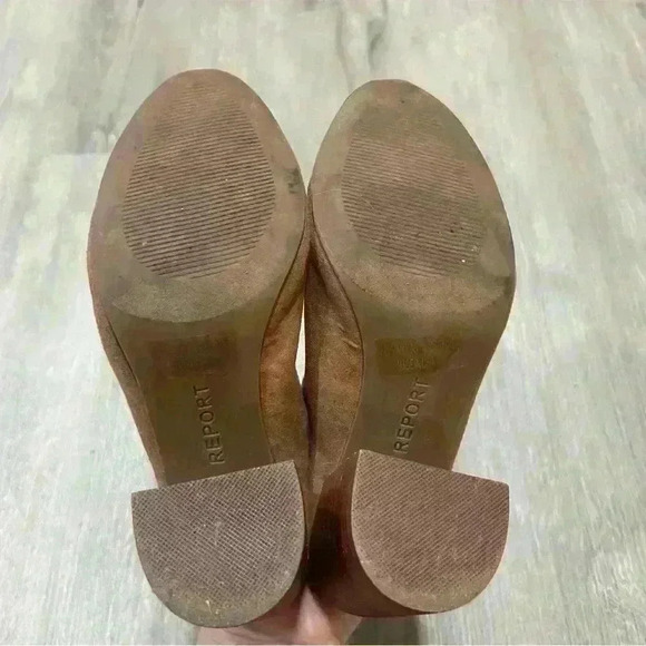 Report Women’s Sweden Slip On Chunky Heel Tan Bootie - Picture 6 of 8